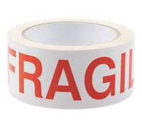 RAJA Packaging Tape Red, White 48 mm (W) x 66 m (L) Vinyl Pack of 6