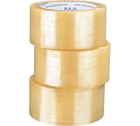 RAJA Packaging Tape Transparent 50 mm (W) x 66 m (L) PP (Polypropylene) Pack of 36