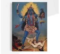 Raja Ravi Varma Goddess Kali | Indian Portrait Painting, Vintage Hindu Print, Fine Wall Art Poster Artwork Pictures