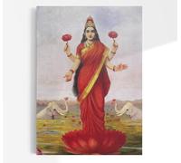 Raja Ravi Varma Goddess Lakshmi | Indian Portrait Painting, Vintage Print, Fine Wall Art Poster Artwork Pictures