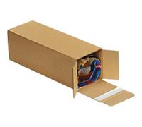 RAJA Square Mailing Tube Single Wall Corrugated Cardboard 105 (W) x 350 (D) x 105 (H) mm Brown Pack of 10