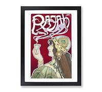 Rajah By Henri Privat Livemont Classic Painting Framed Print | A4 Black Framed Wall Art | Ready to Hang | Classic Historical Picture | Living Room Bedroom Lounge Office
