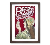 Rajah by Henri Privat-Livemont Framed Print | A2 Walnut Framed Wall Art | Ready to Hang | Modern Nature Picture | Living Room Bedroom Lounge Office