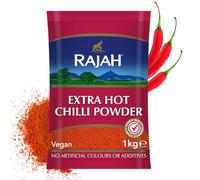 Rajah Spices Extra Hot Chilli Powder 1KG | Chilli Powder | Chili Powder | Spicy Chili | Spicey Chilli | Indian Curry | Chilli Madras | Chilli Powder | (1kg)