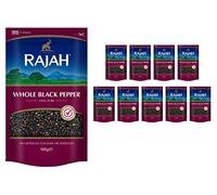 Rajah Spices Whole Black Pepper | Pepper | Whole Pepper | Black Pepper | Piper Nigrum | (100g (Pack of 10))