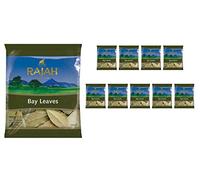 RAJAH Taste of Home Since 1931 Rajah Spices Bay Leaves | Bay | Bay Leaf | Tej Patta | Malabar Leaf | (10g (Pack of 10))