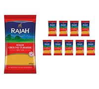 RAJAH TASTE OF HOME SINCE 1931 Spices Haldi Ground Turmeric | Holud | Haldi | Haldar | Haladi | (400g (Pack of 10))