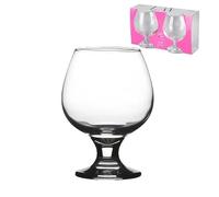 Rajani LAV Misket Brandy Snifter Glasses Set of 2-390ml Crystal Clear Cognac Glasses