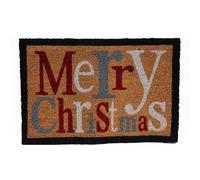 Rajani Merry Christmas Doormat - 60x40 Coir & PVC Festive Welcome Mat