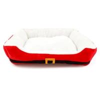 Rajani Pet Christmas Santa Suit Bed Cozy Holiday Pet Sleeping Mat