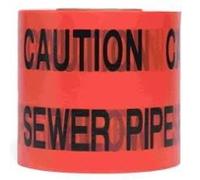 Rajani Underground Warning Tape Sewer Pipe 150mm x 365m Red PE Film Detectable Utility Marking Tape Excavation Safety Contractor