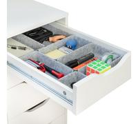 Rajas Goods Drawer Organizer Compatible with Ikea Alex Drawer Unit, 10-Piece Modular Felt Tray Organizer Set, Perfect Fit (Light)
