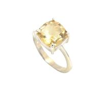 Rajasthan Gems Ring 925 Sterling Silver Women Men Unisex Natural Golden Topaz Gem Stone Gemstone Handmade Gift G670
