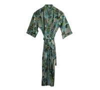 RAJBHOOMI HANDICRAFTS Long Soft Lightweight Silky Kimonos Robes for Women, Luxury Japanese Floral Womens Floral Print Kimono, Multi26, 10XL