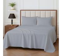 Rajlinen Twin XL Sheet Set - Ultra Soft Hotel Luxury Bedding, Luxurious Microfiber Sheets Set, Wrinkle-Resistant, 15 Inch Deep Pocket Fitted Sheet, Cooling & Breathable - Light Grey