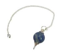 RAJNI Dowsing Pendulum Feng Shui Lapis Lazuli Crystal Pendulum Healing Crystal Pendant Chakra Stone Cone Pendant Meditation Pendulum Point Crystals Spiritual Gifts
