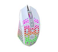RajoNN Mice Gaming Mouse, Hollow Design RGB Wired Mouse, 7 Programmable Buttons, 8000 DPI, Ergonomic Comfortable Computer Mice (Color : White)