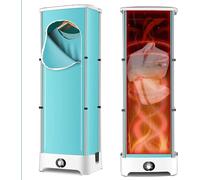 RajoNN Stand Style Clothes Dryers Indoor, 110-220v/900w Folding Mini Drying Rack with 180 Min Timer 300L Large Capacity 10KG Weight Bearing Portable and Foldable, Electric Clothes Dryer