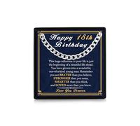 Rajputana 18th Birthday Gifts for Boys 5mm Thick Cuban Silver Chain Boy Necklace Hypoallergenic Silver Chains Son Grandson 18th Birthday Jewelry Gift