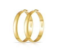 Rajputana 8mm Wide Gold Hoop Earrings for Women Lightweight Large Gold Hoop Earrings Hypoallergenic Large Hoop Earrings for Women Chunky Gold Hoop Earrings Thick Gold Hoop Earrings