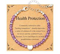 Rajputana Crystal Healing Bracelet for Women Ladies Beaded Natural Stone Anxiety Relief Empath Protection Jewelry Gift for Her Girls Friends Daughter Mum