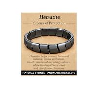 Rajputana Hematite Bracelet Men Natural Stones Handmade Bracelets Hematite Stone Healing Bracelet Special Energy Male Gifts Erectile Dysfunction Mens Bracelets Valentines Gifts for Men