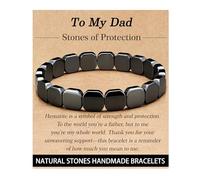 Rajputana Hematite Bracelet Men Natural Stones Handmade Bracelets Hematite Stone Healing Bracelet Special Energy Male Bracelets To My Dad Gifts Valentines Day Gifts for Men