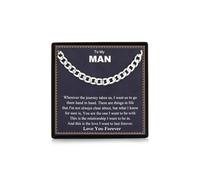 Rajputana S925 Mens Sterling Silver 5mm Cubic Zirconia Chain Necklace - 22 Inch Sturdy Curb Chain for Men's Gifts