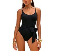 Rajputana Womens Swimwear Set Adjustable Swimwear String Halter Swimming Costume One Piece Women Swimsuit Bathing Suit for Women Black