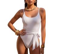 Rajputana Womens Swimwear Set Adjustable Swimwear String Halter Swimming Costume One Piece Women Swimsuit Bathing Suit for Women White
