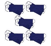 RAJRANG Half Aprons for Men & Women - Cotton Waist Aprons in Blue, 24x12 Inch, with Adjustable Neck Strap and 3 Pockets, Set of 10