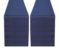 RAJRANG Jute Table Runner | Burlap Fabric for Dining Table, Wedding and Party Decoration (Blue Depths, L-108" X W-12" - Pack of 2)