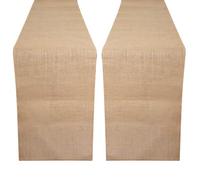 RAJRANG Jute Table Runner | Burlap Fabric for Dining Table, Wedding and Party Decoration (Natural, L-108" X W-12" - Pack of 2)