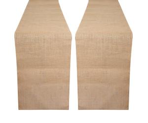 RAJRANG Jute Table Runner | Burlap Fabric for Dining Table, Wedding and Party Decoration (Natural, L-72" X W-12" - Pack of 2)