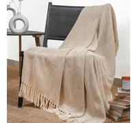 RAJRANG Tiger’s Eye Brown Throw Blanket | Reversible Cotton Sofa Throw with Chevron Pattern for Bed, Travel, Camping Bed and Outdoor Use, 152x127 cm