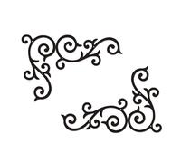 Rajukit 4-Piece Metal Scroll Wall Decor, Rustic Medallion