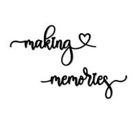 Rajukit Family Wall Decor - Making Memories Sign, Rustic Metal Cutout Art for Home, Gift for Any Occasion