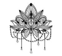 Rajukit Serene Mandala Metal Wall Decor,Extra Large Lotus Flower Metal Wall Art, Above Bed Meditation Decor, Spiritual Yoga Lover Gift, Boho Wall Hanging(12.6 * 10.6 inchs)