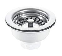 RAK 90mm Steel Basket Strainer Waste Overflow Chrome Plate Overflow Plumbing Kit