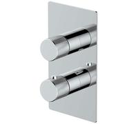 RAK Amalfi Thermostatic Dual Outlet Concealed Shower Valve - Chrome