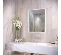 RAK Amethyst LED Bathroom Mirror with Demister Pad and Shaver Socket 500 x 700mm - Mains Power