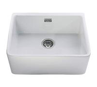 RAK Ceramics 1.0 White Belfast Kitchen Sink With Complete Overflow Waste Kit