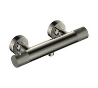 Rak Ceramics Amalfi Brushed Nickel Wall-Mounted Thermostatic Bar Shower Valve With Bottom Outlet