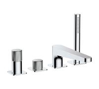 RAK Ceramics Amalfi Deck Mounted 4 Tap Hole Bath Shower Mixer | Chrome | Metal | 300mm x 220mm x 240mm