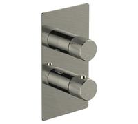 Rak Ceramics Amalfi Thermostatic Concealed Shower Mixer Valve, Single Outlet, Brushed Nickel Finish