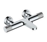RAK Ceramics Amalfi Wall Mounted Exposed Bath Shower Mixer Tap | Chrome | Metal | 309mm x 62mm x 194mm