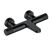 RAK Ceramics Amalfi Wall Mounted Exposed Bath Shower Mixer Tap | Matt Black | Metal | 309mm x 62mm x 194mm