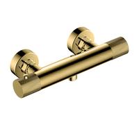 RAK Ceramics Amalfi Wall Mounted Exposed Thermostatic Bar Valve | Brushed Gold | Brass | 277mm x 62mm x 97mm