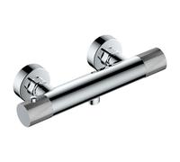 RAK Ceramics Amalfi Wall Mounted Exposed Thermostatic Bar Valve | Chrome | Brass | 277mm x 62mm x 97mm