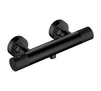 RAK Ceramics Amalfi Wall Mounted Exposed Thermostatic Bar Valve | Matt Black | Brass | 277mm x 62mm x 97mm